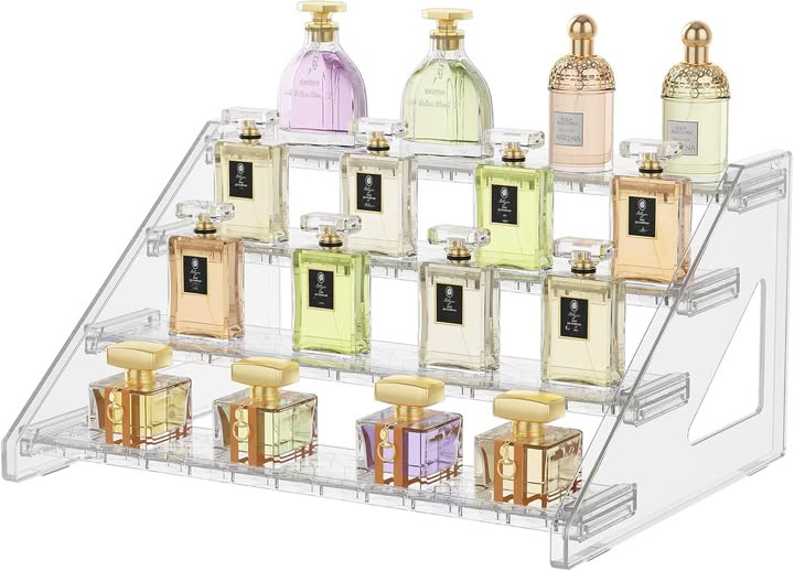 Delamu Perfume Organizer, 12.4 Inch Cologne Organizer for Men