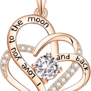 NEWNOVE Sterling Silver Heart Necklaces for Women