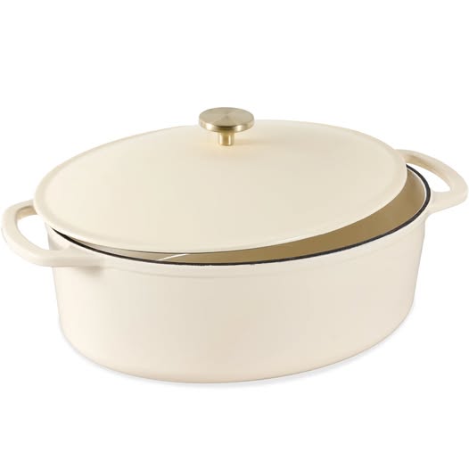 Best Choice Products Oval 7.5 Quart Cast-Iron Dutch Oven