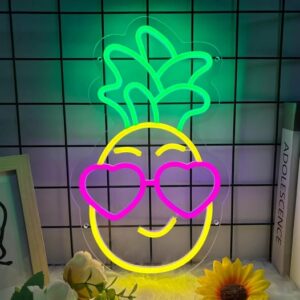 Pineapple Neon Sign, Funny Pineapple Led Neon Signs for Wall Decor