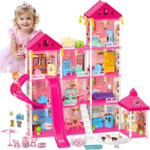 keefun Doll House Play House Princess Castle Building Toys for Girls