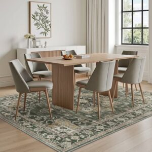 SIXHOME 9'x12' Rugs for Living Room Washable Traditional Distressed Soft Carpet