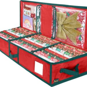 BALEINE SOFT Christmas Wrapping Paper Storage Bag