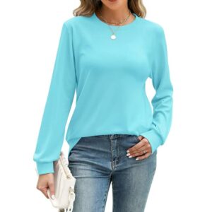 Fantaslook Fall Sweatshirts for Women Crewneck Long Sleeve Shirts Casual Tunic Tops