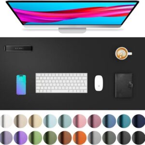 Aothia Non-Slip Waterproof PU Leather Desk Pad Protector for Mouse