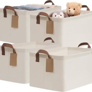 CHICVITA 4 Pack Large Storage Baskets for Shelves, Collapsible Closet Organizer Bins