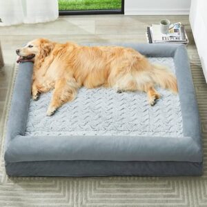 WNPETHOME XL Extra Large Dog Bed, Washable Dog Couch with Removable Waterproof Cover
