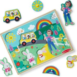 Melissa & Doug® Ms. Rachel™ Wooden Song Peg Puzzle