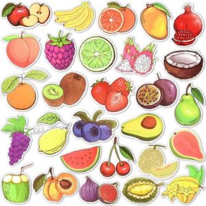 Cute Fruit Stickers for Kids Cute Fruit Stickers for Water Bottles Laptop Vinyl Stickers(50 Pcs)