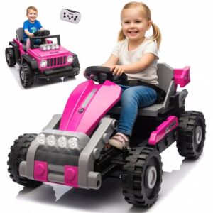 12V Build & Ride Electric Toy Car for Kids, Battery Powered DIY Assembly Ride on Vehicle