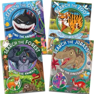 4 Pack Brain Games Activity Book for Kids Ages 4-8 8-12