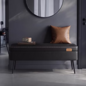 VASAGLE EKHO Collection - Storage Ottoman Bench Leather Entryway Bedroom Bench