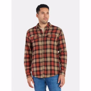 George Men's and Big Men's Double Pocket Flannel Shirt, Sizes XS-3XLT