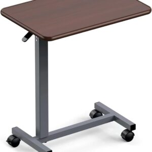 Adjustable Overbed Table with Wheels