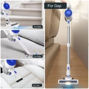 CareVac Cordless Stick Vacuum Cleaner Lightweight for Carpet Hard Floor Pet Hair