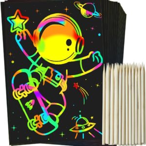 ZMLM Scratch Rainbow Art Paper Set