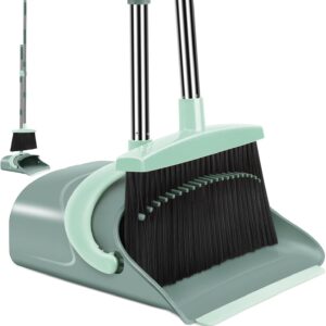 Broom and Dustpan Set for Home, Dust pan with Long Handle