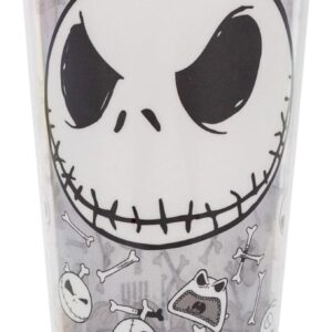 Disney The Nightmare Before Christmas Jack And Skulls Plastic Travel Tumbler With Lid
