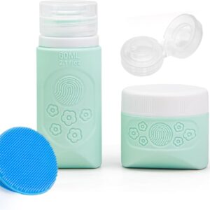 2 oz Travel Bottle Silicone Small Liquid Travel Containers 2 Pack