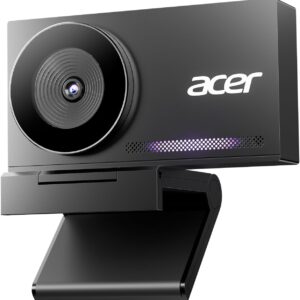 acer 4K Webcam for PC/Mac with All-Metal Unibody Sculpted, Sony 1/2" Sensor