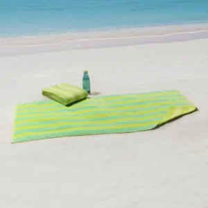 Mainstays Cabana Striped Lemon & Lime Cotton-Blend Beach Towels (4 Count)