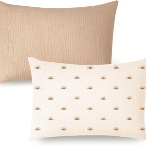 Konssy Muslin Toddler Pillowcase for 13x18 Pillow