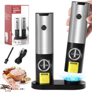 KOMOREBI Rechargeable Electric Salt and Pepper Grinder Set
