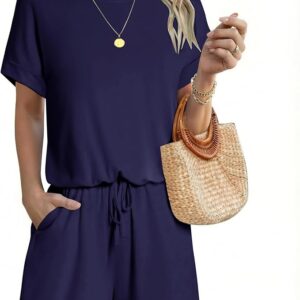 Ekouaer Womens Romper 2026 Summer Casual Short Jumpsuits