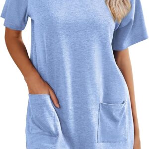 Ekouaer Womens 2 Piece Lounge Sets 2025 Summer Outfits Short Sleeve Tops