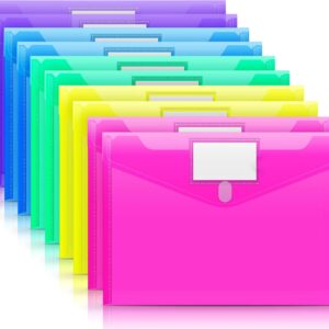 Sooez 10 Pack File Folders, Clear Poly Envelopes Plastic Folders
