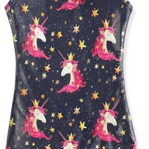 HOZIY Girls Gymnastics Leotards for Kids Tumbling Outfits Biketard Sparkle Adorable Pattern