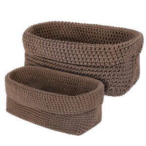 Ice Silk Thread Storage Basket 2-Piece Set