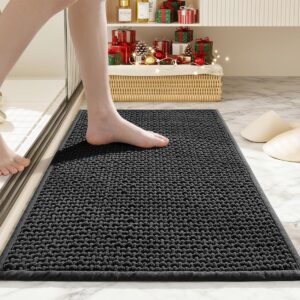 Bathroom Rugs Non Slip Washable, Super Absorbent Thin Bath Mat