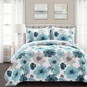 Lush Decor Leah Reversible Floral Quilt Set