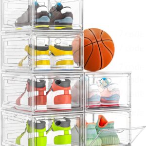 Thickened Clear Shoe Storage Organizer with Magnetic Door