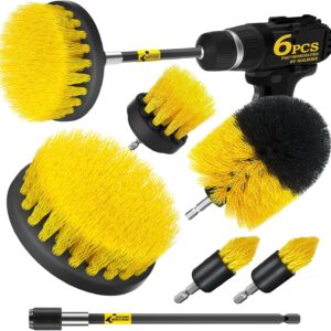 Holikme 6Pack Drill Brush Power Scrubber Cleaning Brush Extended Long Attachment Set