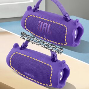 co2CREA Silicone Case for JBL Charge 6 Portable Waterproof Bluetooth Speaker