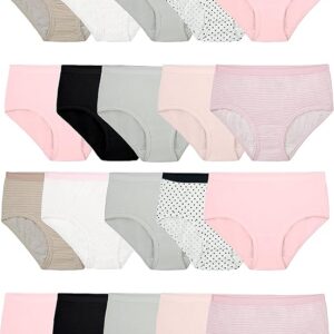 Fruit of the Loom Girls' Cotton Brief Underwear Multipacks
