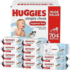 Huggies Simply Clean Unscented Baby Diaper Wipes