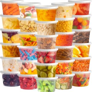 TashiBox 50 Sets 16 Oz Plastic Deli Containers with Lids