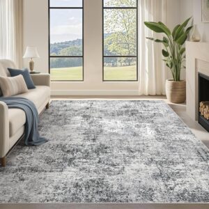 6x9 Washable Area Rug: Large Modern Abstract Rugs