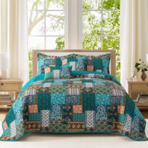 BEDISELY King Size Quilt, 3 Pieces King Size Quilt Bedding Set
