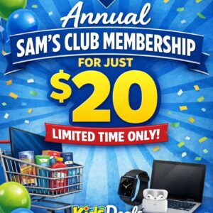 An annual Sam’s Club membership for JUST $20 😱