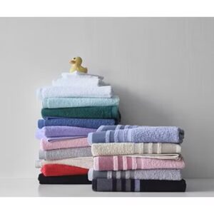 Home Expressions Solid & Stripe Bath Towels