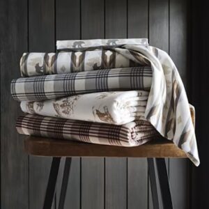 New!Bearpaw Herringbone Polyester Flannel Sheet Set