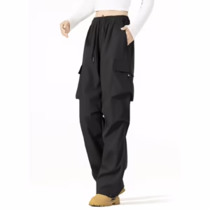 FITOP Women's Parachute Cargo Pants with Pockets Quick Dry Hiking Pants Lightweight Baggy Joggers