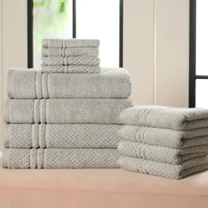 QVC Home Reflections 100% Cotton Solid & Texture 12-pc Towel Set 59.98