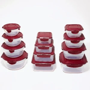 QVC! LocknLock 12-pc Nestable Bowl, Square & Zen Storage Set