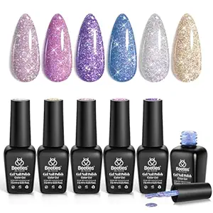 Beetles Reflective Glitter Gel Nail Polish Kit Gel