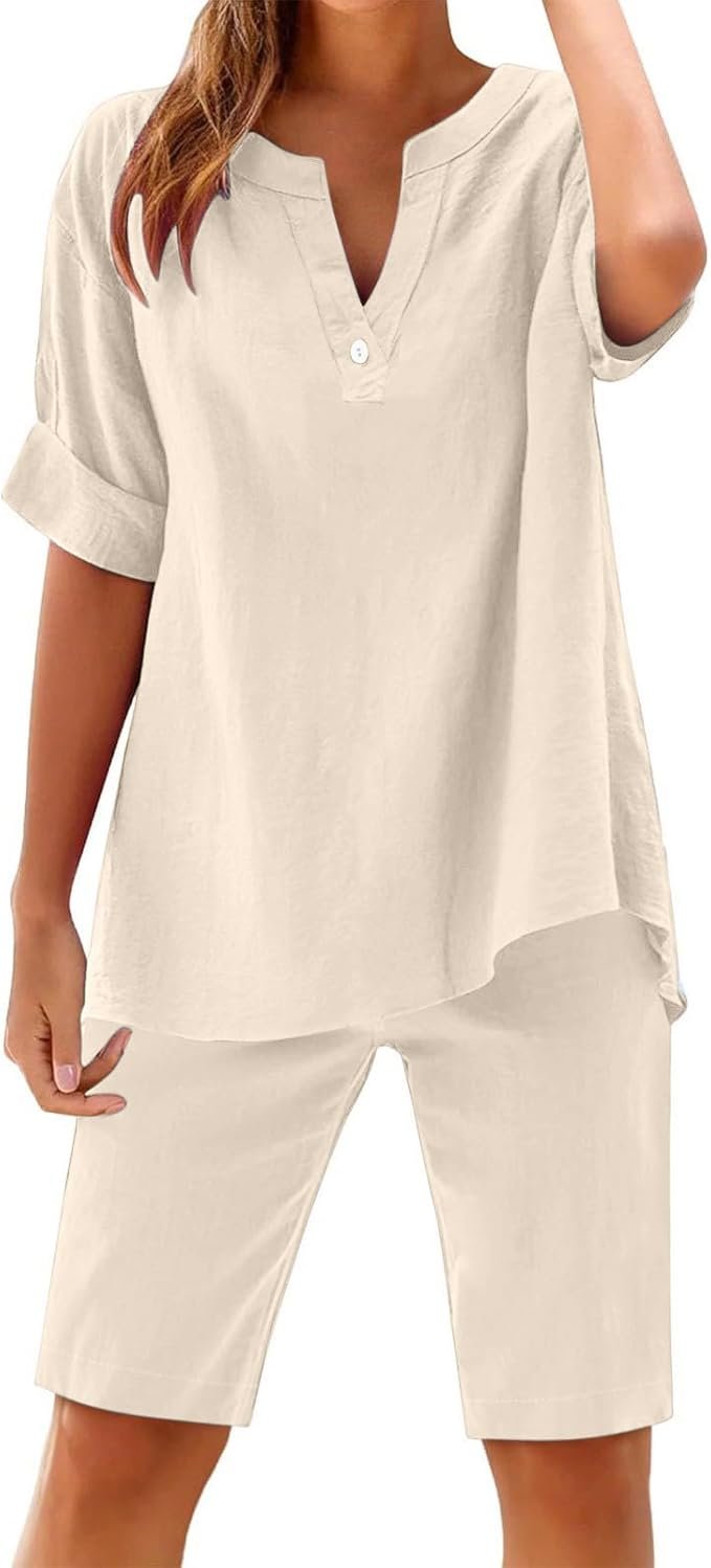 Shorts Sets Women 2 Piece Outfits Summer